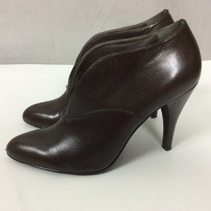 Calvin Klein Ankle Boots Leather Jazz Brown Office Chic 7